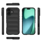 iPhone 17 Shockproof Silicone Bumper Case – Black Cover - Image 2