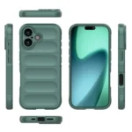 iPhone 17 Shockproof Silicone Bumper Case – Green Cover - Image 2