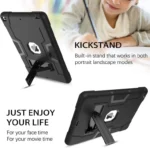 Apple iPad Pro 13 (2024) Black Hybrid Shockproof Case with Kickstand – Heavy Duty 3-in-1 Protective Cover - Image 7