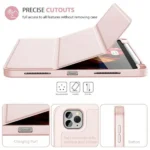 Apple iPad Pro 13 (2024) Navy Blue Smart Folio Leather Case with Pencil Holder – Magnetic Stand Cover - Image 8