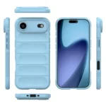 Apple iPhone 17 Air Sky Blue Shockproof Silicone Bumper Case – Protective Cover - Image 2