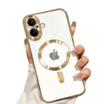Apple iPhone 16 MagSafe Magnetic Shockproof Case – Gold Clear Protective Cover
