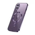 Apple iPhone 16 MagSafe Magnetic Shockproof Case – Purple Clear Protective Cover