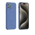 Apple iPhone 16 MagSafe Silicone Case – Blue Full Protective Cover