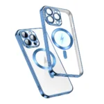 Apple iPhone 16 Pro MagSafe Magnetic Shockproof Case – Blue Clear Cover - Image 2