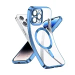 Apple iPhone 16 Pro MagSafe Magnetic Shockproof Case – Blue Clear Cover