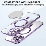 Apple iPhone 16 Pro MagSafe Magnetic Clear Case – Purple Protective Cover - Image 4