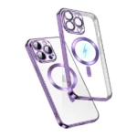 Apple iPhone 16 Pro MagSafe Magnetic Clear Case – Purple Protective Cover - Image 2