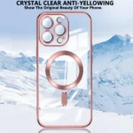 Apple iPhone 16 Pro MagSafe Magnetic Clear Case – Silver Protective Cover - Image 4