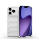 Apple iPhone 17 Pro Shockproof Silicone Bumper Case – White Cover