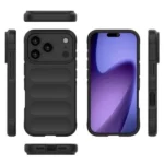 Apple iPhone 17 Pro Max Shockproof Silicone Bumper Case – Black Cover - Image 2