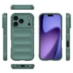 Apple iPhone 17 Pro Max Shockproof Silicone Bumper Case – Green Cover - Image 2