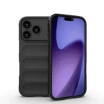 Apple iPhone 17 Pro Max Shockproof Silicone Bumper Case – Black Cover