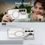 Samsung Galaxy S26 Magnetic Clear MagSafe Case with Ring Stand – Orange Cove - Image 5