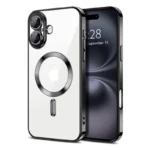 Apple iPhone 16 Plus MagSafe Magnetic Shockproof Case – Black Clear Cover