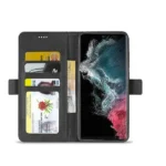 Samsung Galaxy S22 Ultra Leather Wallet Case – Black - Image 5