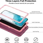 Samsung Galaxy S22 Heavy Duty Defender Rugged Case – Purple - Image 6