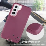 Samsung Galaxy S22 Heavy Duty Defender Rugged Case – Purple - Image 5