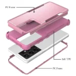 Samsung Galaxy S22 Ultra Adventure Rugged Case – Pink - Image 2