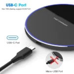 15W Wireless Charger – Qi Fast Charging Pad for iPhone & Samsung - Image 5