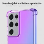 Samsung Galaxy S22 Ultra Clear Rainbow Gel Case – Purple Blue - Image 8