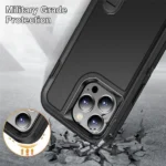 iPhone 15 Heavy Duty Rugged Case – Black - Image 3