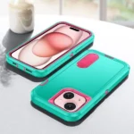 Apple iPhone 15 Heavy Duty Rugged Shockproof Case – Green - Image 2