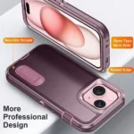 Apple iPhone 15 Heavy Duty Rugged Shockproof Case – Purple - Image 4