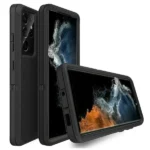 Samsung Galaxy S22 Ultra Defender Rugged Case – Black - Image 6