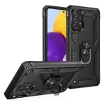 Samsung Galaxy A72 Black Magnetic Ring Rugged Shockproof Heavy Duty Protective Case Cover