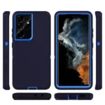 Samsung Galaxy S22 Ultra Defender Rugged Case – Blue - Image 6