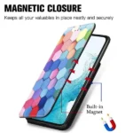 Samsung Galaxy S23 Ultra RFID Leather Wallet Case – Colored Squares - Image 4