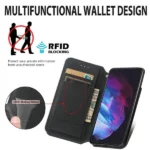 Samsung Galaxy S23 Plus RFID Leather Wallet Case – Emerald - Image 5