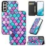 Samsung Galaxy S23 Plus RFID Leather Wallet Case – Purple Scales