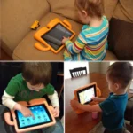Galaxy Tab A9 Plus Kids Case – Black Rugged Kickstand Cover - Image 2