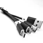 3 in 1 Multi USB Charging Short Travel Size 6” Keychain Cord for Android iPhone