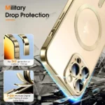 Apple iPhone 15 MagSafe HaloLock Shockproof Case – Silver - Image 3