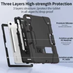 Samsung Galaxy Tab S9 11 Inch 3-in-1 Shockproof Kickstand Case – Navy Blue - Image 5
