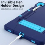 Samsung Galaxy Tab S9 11 Inch 3-in-1 Shockproof Kickstand Case – Navy Blue - Image 7