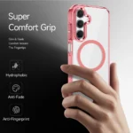 Samsung Galaxy A36 MagSafe Magnetic Cover HaloLock Shockproof Clear Case Rose Gold - Image 5