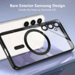 Samsung Galaxy A35 Rose Gold MagSafe Magnetic Cover with HaloLock Shockproof Clear Case - Image 3