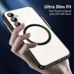 Samsung Galaxy A35 Rose Gold MagSafe Magnetic Cover with HaloLock Shockproof Clear Case - Image 4