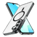 Samsung Galaxy A36 MagSafe Magnetic Cover HaloLock Shockproof Clear Case Black - Image 2