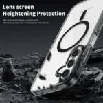 Samsung Galaxy A56 Black MagSafe Magnetic Cover with HaloLock Shockproof Clear Protective Case - Image 5