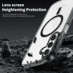 Samsung Galaxy A36 MagSafe Magnetic Cover HaloLock Shockproof Clear Case Black - Image 5