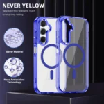 Samsung Galaxy A36 MagSafe Magnetic Cover HaloLock Shockproof Clear Case Blue - Image 3