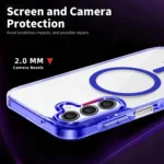 Samsung Galaxy A36 MagSafe Magnetic Cover HaloLock Shockproof Clear Case Blue - Image 7