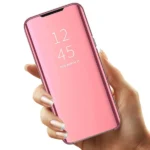 For Samsung Galaxy Note 8 Luxury Mirror View Flip PU Shockproof Protective Case Cover (Rose Gold)