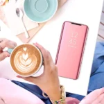 For Samsung Galaxy Note 8 Luxury Mirror View Flip PU Shockproof Protective Case Cover (Rose Gold) - Image 3