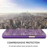 Note 9 Mirror Flip Case – Luxury Purple PU Cover - Image 4